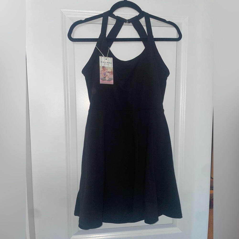 Halara backless twisted active dress with shorts